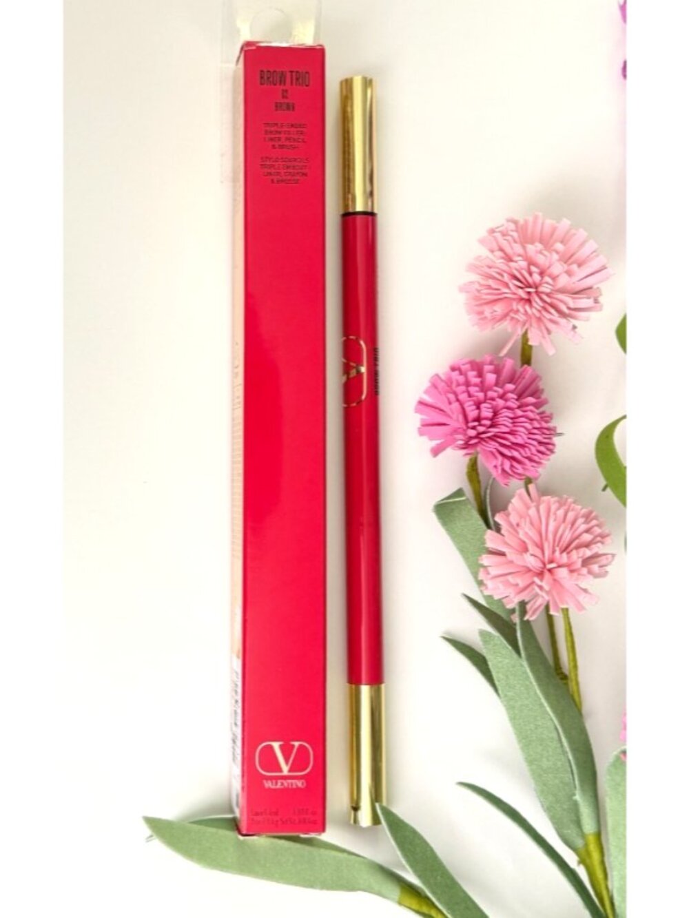 Valentino Beauty Triple Brow Trio Eyebrow Filler Liner Pencil 02 BROWN